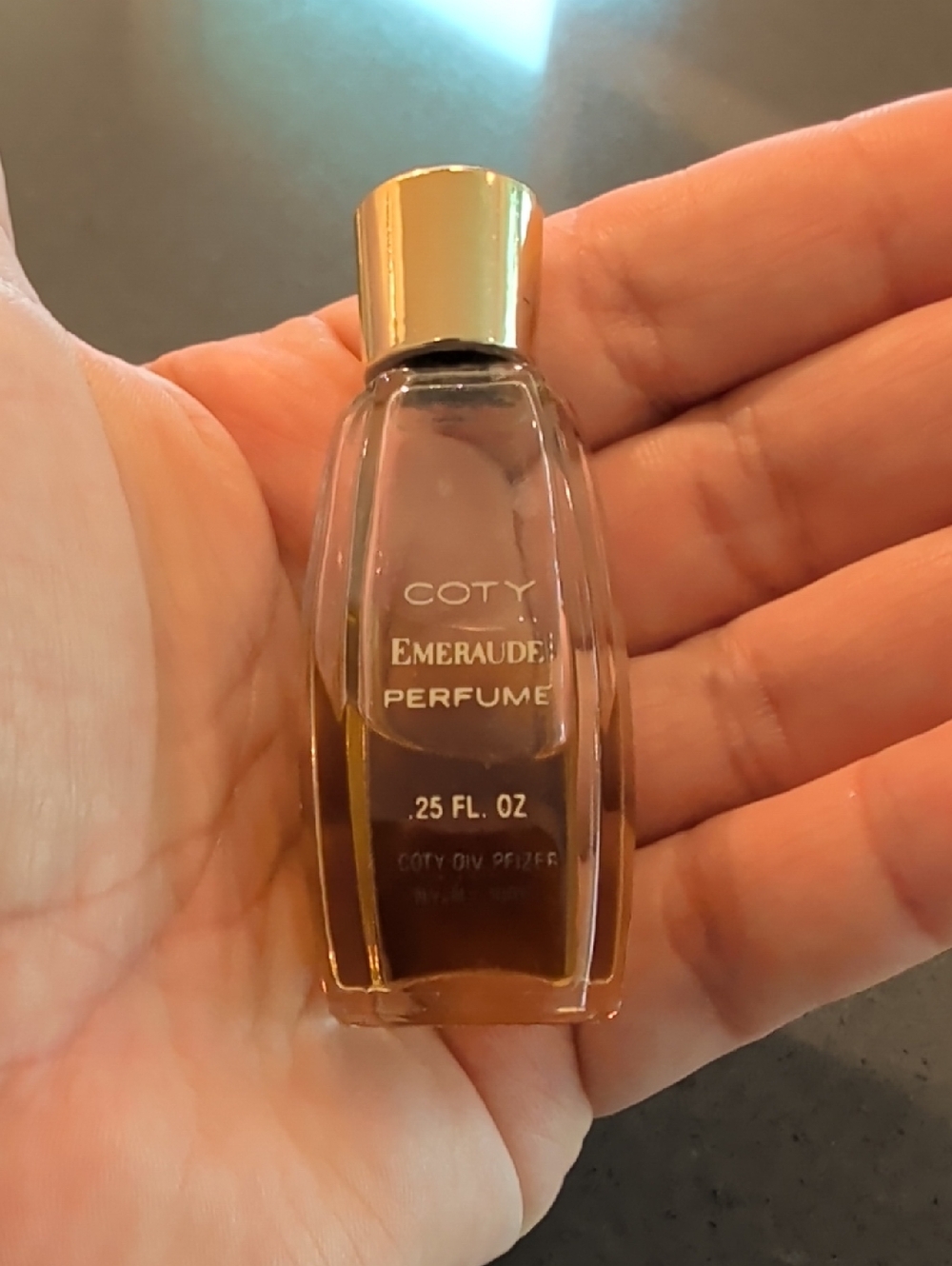 Vintage Coty Emeraude Perfume .25oz ~Splash Discontinued As Pictured